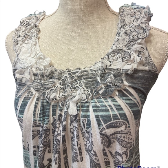 Espresso Floral Tank top - Picture 3 of 7